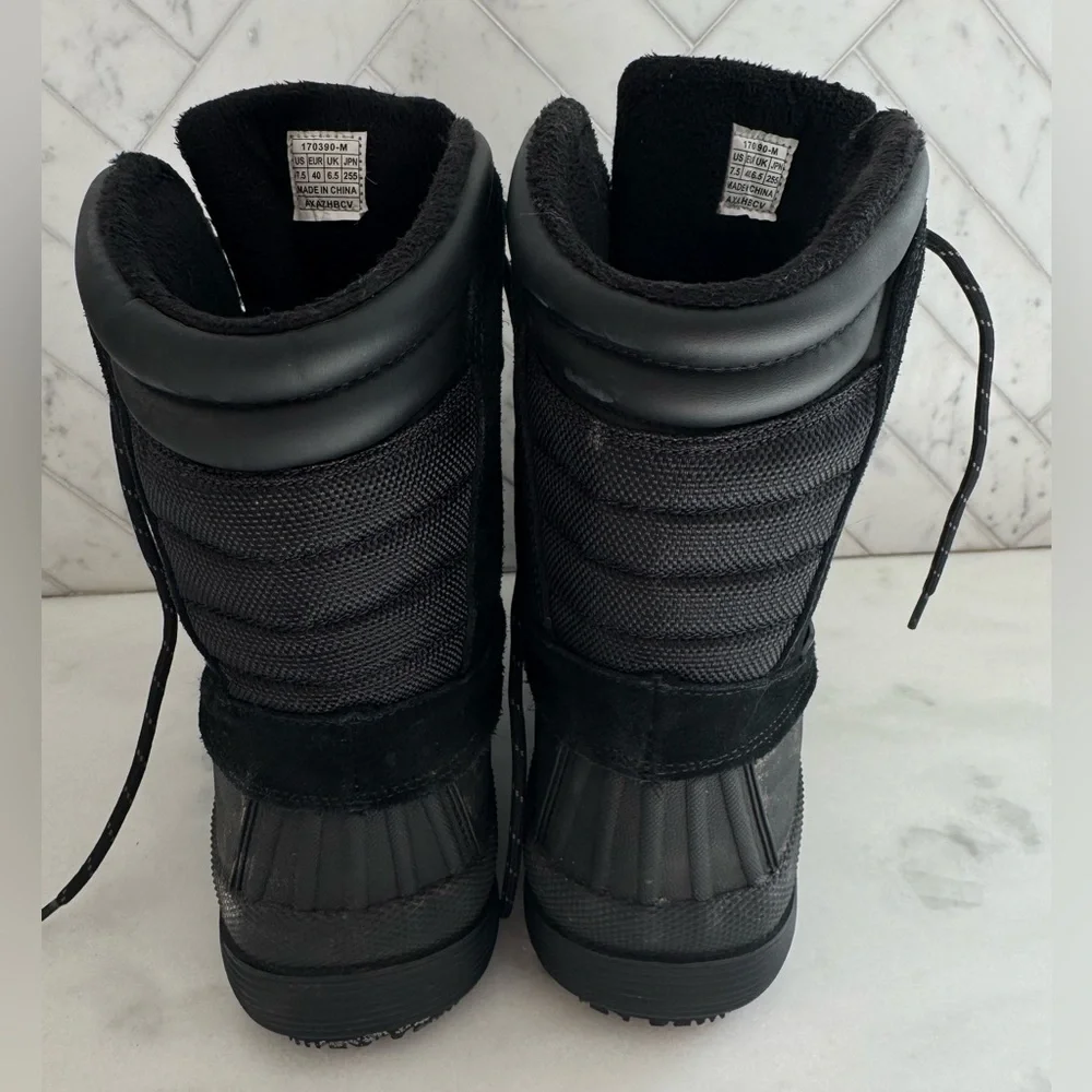Nortiv8 Men's Black Snow Boots 7.5